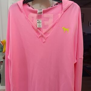VS PINK Hot pink sweat shirt. Brand New!!